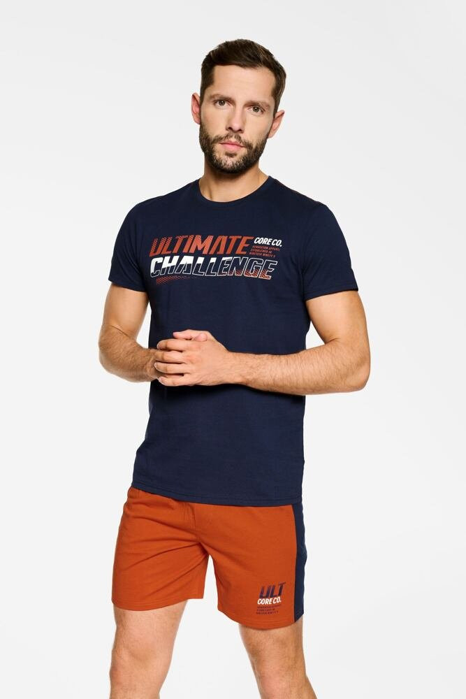 Pánské pyžamo Ness modro-oranžové XL