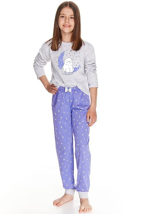 Dívčí pyžamo Suzan šedé s polárním medvědem šedá 140