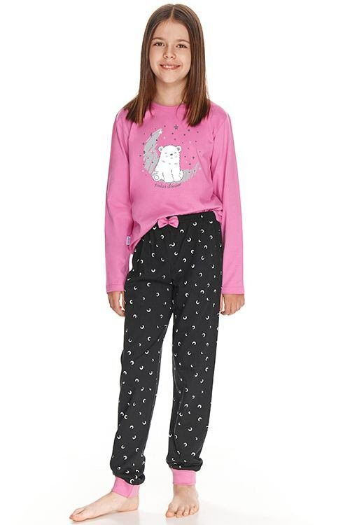 Dívčí pyžamo Suzan růžové s medvědem Barva: růžová, Velikost: 128