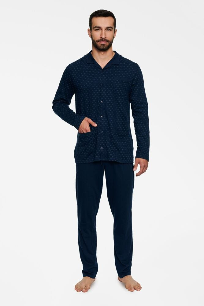 Pánské pyžamo tmavě modré model 17737864 - Henderson Barva: modrá, Velikost: XXL