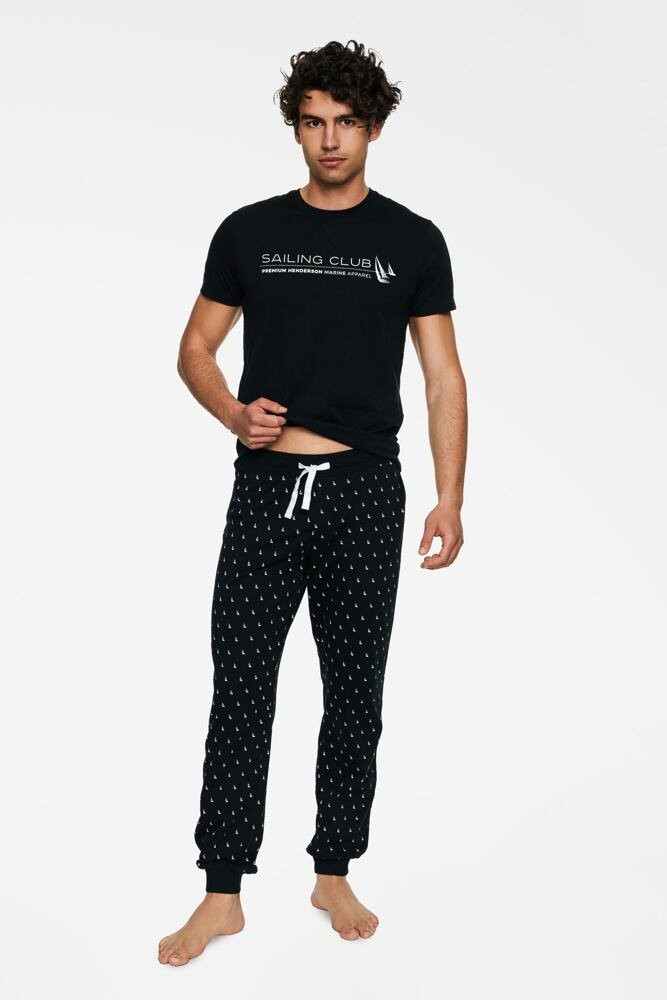 Pánské pyžamo model 17755212 černé XL - Henderson