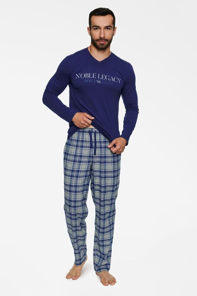 Pánské pyžamo Town modré Barva: modrá, Velikost: L