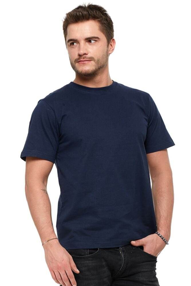 Pánské bavlněné triko Basic tmavě modré Barva: modrá, Velikost: M