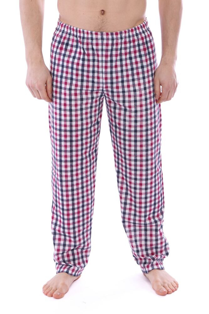 Pánské kalhoty na spaní Robert černo-červené černá L