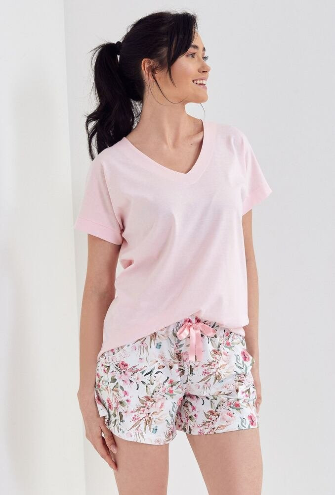 Krátké dámské pyžamo Aromatica růžové Barva: růžová, Velikost: M