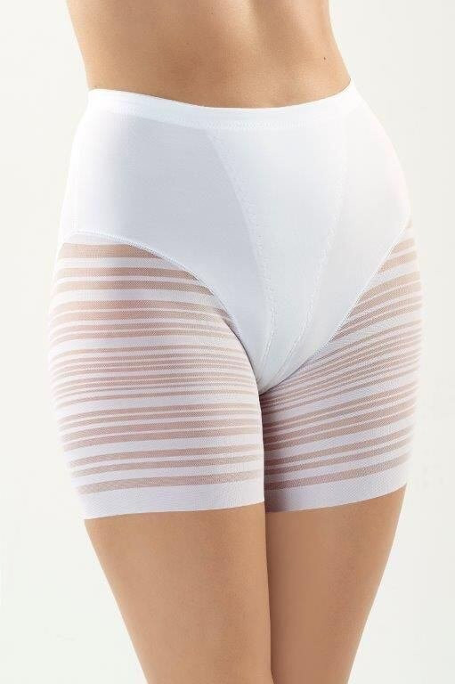 Stahovací kalhotky s nohavičkou Verda bílé Béžová S