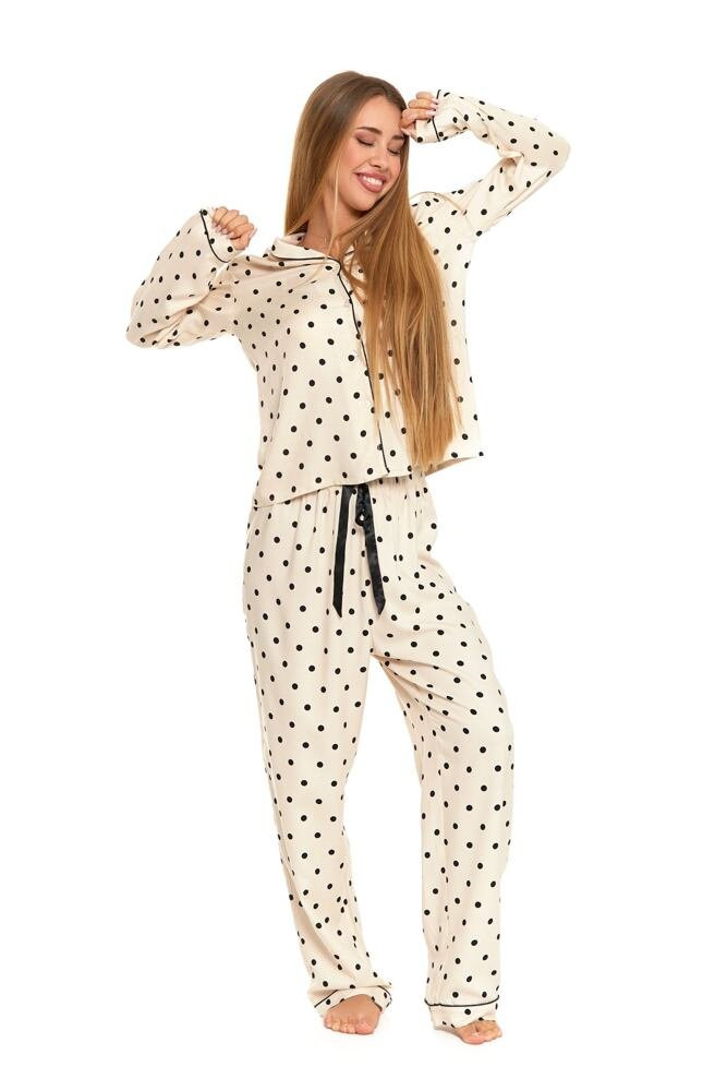 Dámské pyžamo Beatrix s puntíky bílá XL