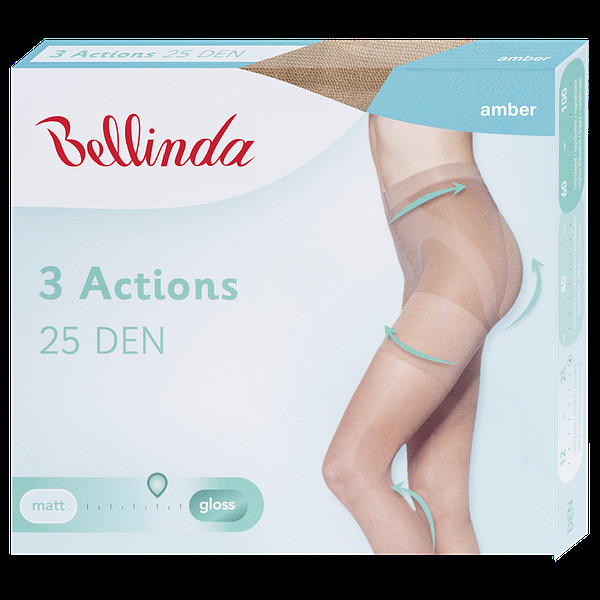 Levně Formující punčochové kalhoty 3ACTIONS 25 DEN - BELLINDA - amber L