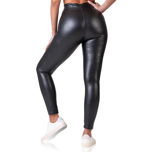 Dámské legíny koženého vzhledu RELAX & GO LEATHEROPTIC LEGGINGS - BELLINDA - černá L (obrázek 3)