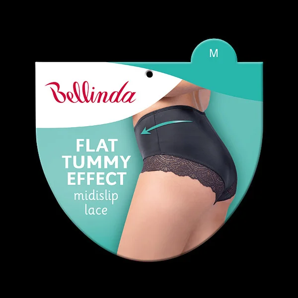 Dámské stahovací kalhotky FLAT TUMMY LACE MIDISLIP - BELLINDA - černá XXL (obrázek 3)