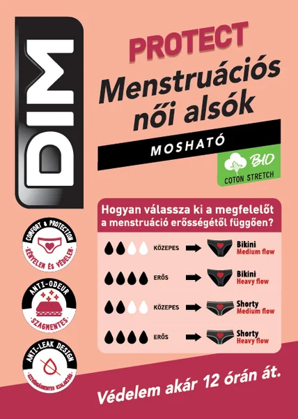 Noční i denní menstruační kalhotky MENSTRUAL SLIP STRONG - BELLINDA - černá S (obrázek 9)
