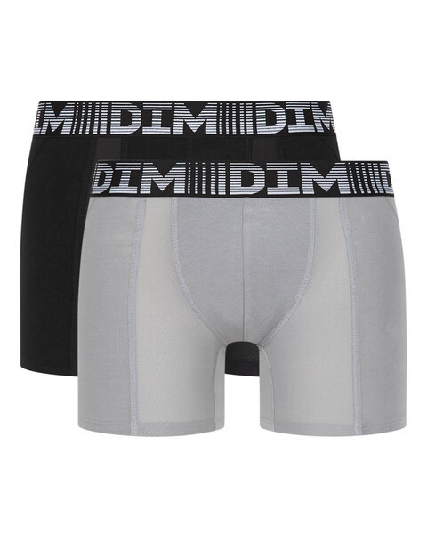 Pánské sportovní boxerky 2 ks DIM 3D FLEX AIR LONG BOXER 2x - DIM - šedá L