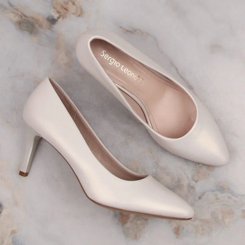 Sergio Leone W SK414D perleťové podpätky 37