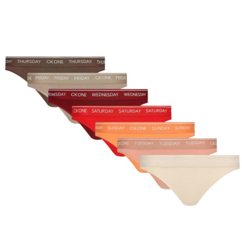 Calvin Klein Tanga 7Pk W 000QF5937E Dámské s