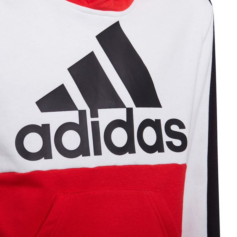 Mikina adidas Colorblock Fleece Hoodie Jr HC5657 116cm (obrázek 6)