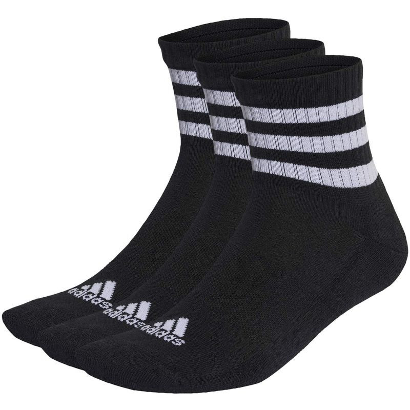 Adidas 3-Stripes Cushioned Sportswear ponožky středního střihu 3 páry IC1317 37-39