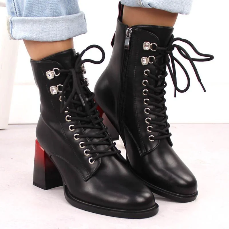 D&A S.Barski topánky s ozdobným podpätkom Premium Collection W MR880-132 OLI270 36