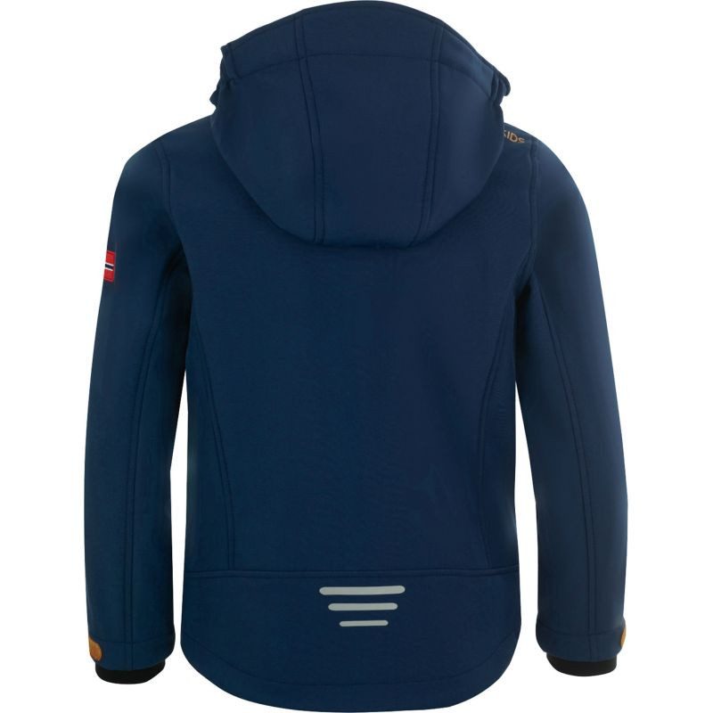 TrollKids Dětská softshellová bunda Trollfjord Jacket mystic blue/golden yellow softshell navy (161-146) 176