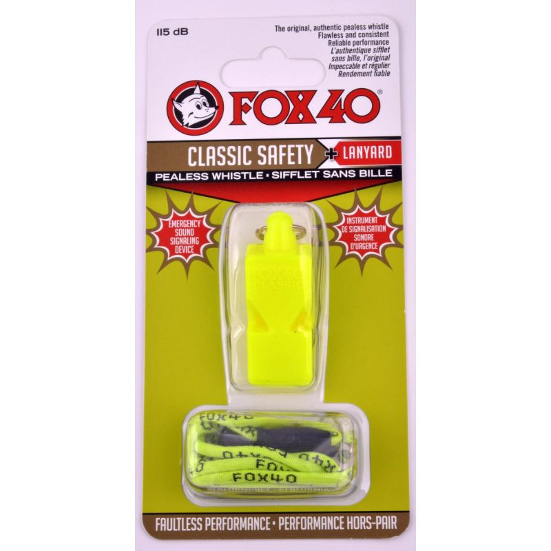 Fox 40 Classic Bezpečnostní píšťalka + šňůra 9903-1308 neonová NEUPLATŇUJE SE