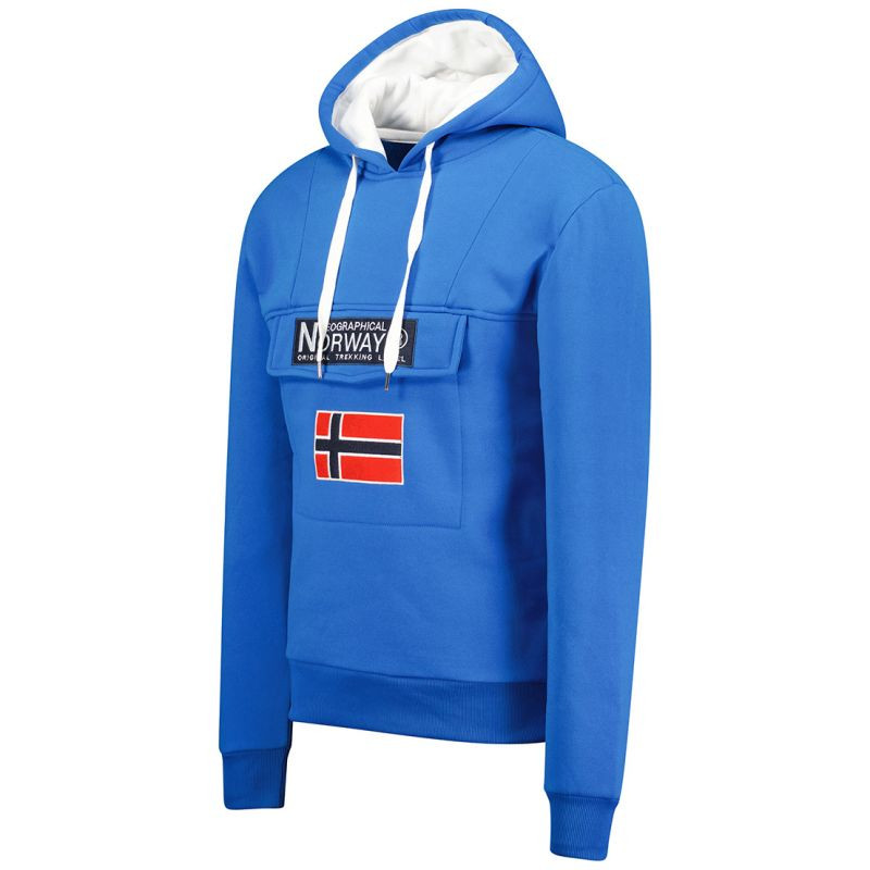 Geographical Norway Gadrien DB 054 M WW6115H/GN-Royal Blue / White mikina L (obrázek 6)