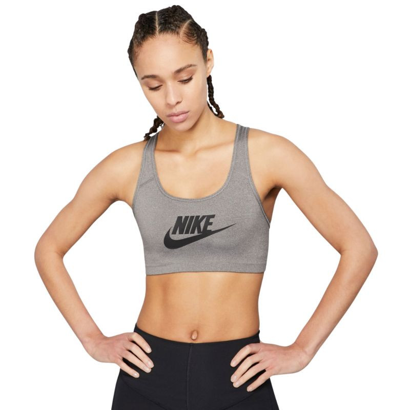 Sportovní podprsenka Nike Futura Swoosh šedá 899370 091 s