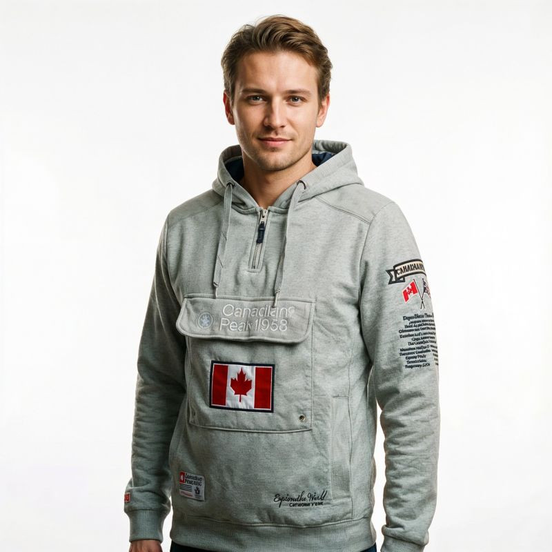 Canadian Peak GALAPAGOS BGREY CP MEN 054 POP mikina (RBMWW3826H/CP-GRIS MÉLANGÉ) XL (obrázek 4)