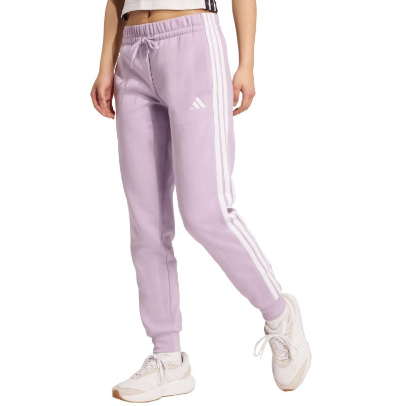Dámské kalhoty adidas Essentials 3-Stripes Fleece Slim růžové JY3097 dámské s