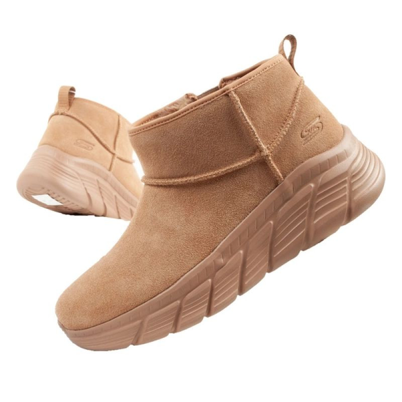 Skechers dámské zimní kotníkové boty zateplené kožené hnědé dámské 40