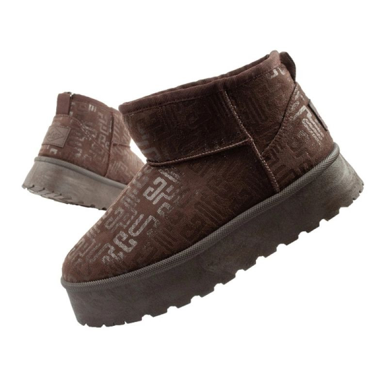 Lee Cooper snehové topánky ženy zimné módne kožušiny zateplené topánky tmavohnedé ženy 36