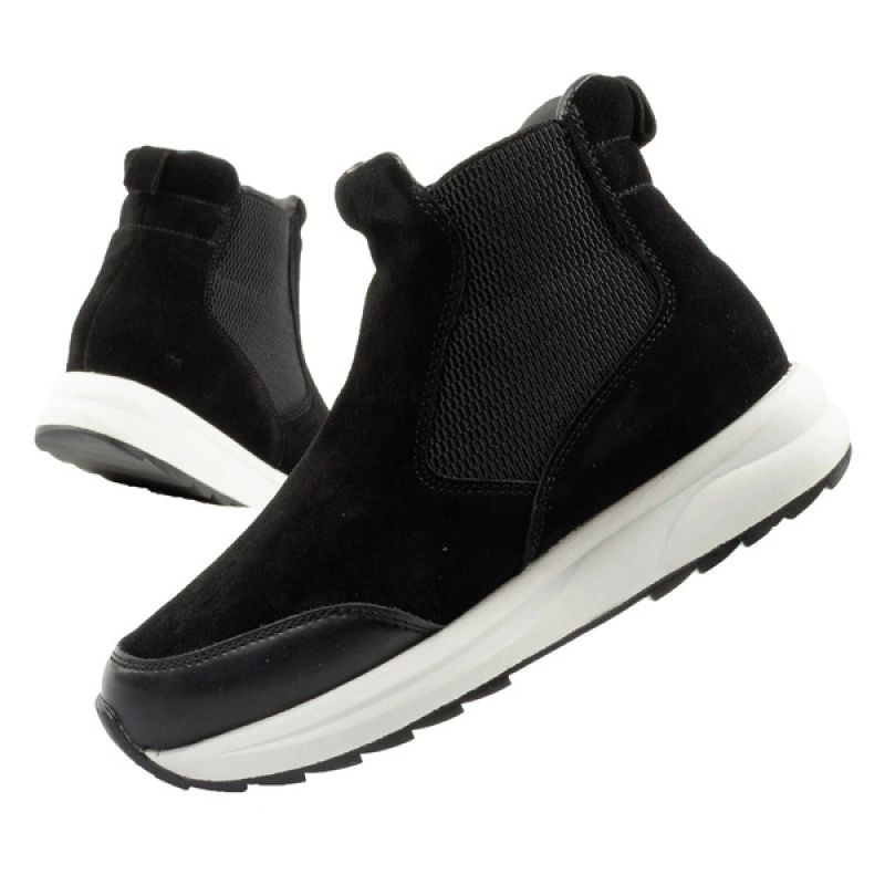 Scholl Beverly Bootie dámské kotníkové boty kožené černé dámské 37