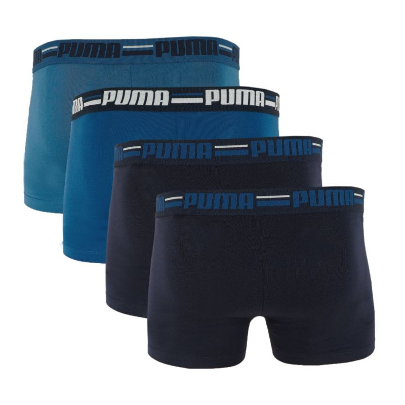 Puma Brand Elastické pánské boxerky 4ks tmavě modrá/modrá 938197 02 L
