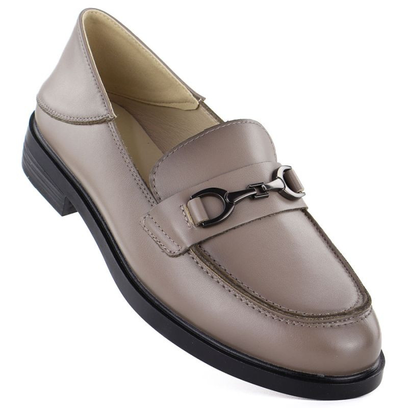 Dámske kožené mokasíny béžové Vinceza 18117 40