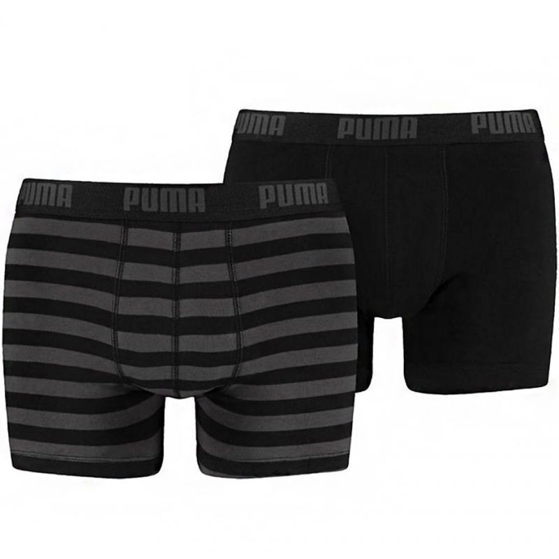 Pánské boxerky Stripe 1515 2Pack 591015001 200 Black/grey - Puma S