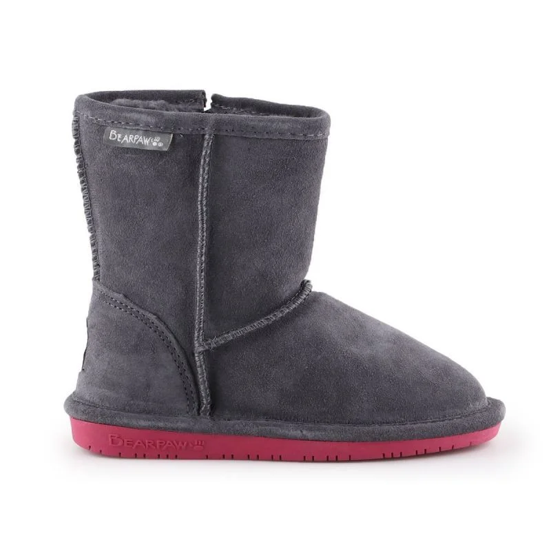 Detské zimné topánky Emma pre batoľatá 608TZ-903 Charcoal Pomberry - BearPaw EU 28