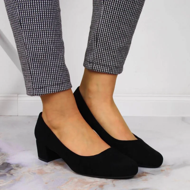 Čierne semišové lodičky na podpätku Sergio Leone W SK354C 36