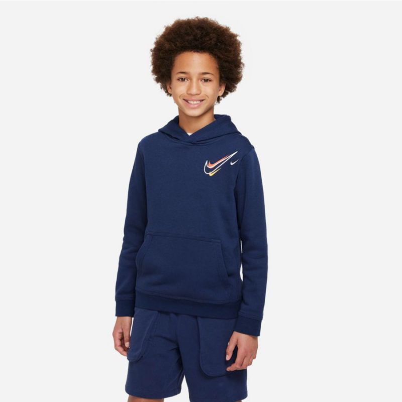 Dětská mikina Sportswear Flc Po Hoody Jr DX2295 410 - Nike M (137-147)