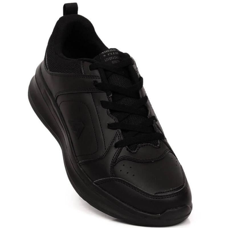 Pánská sportovní obuv M AM923 black leather - American Club 44