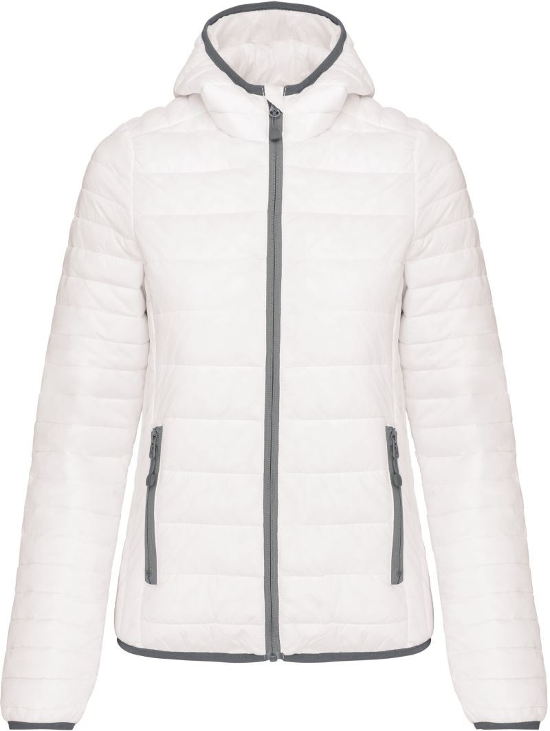 Kariban K 6111 Lehká dámská prošívaná bunda s kapucí 20.6111 white XXL