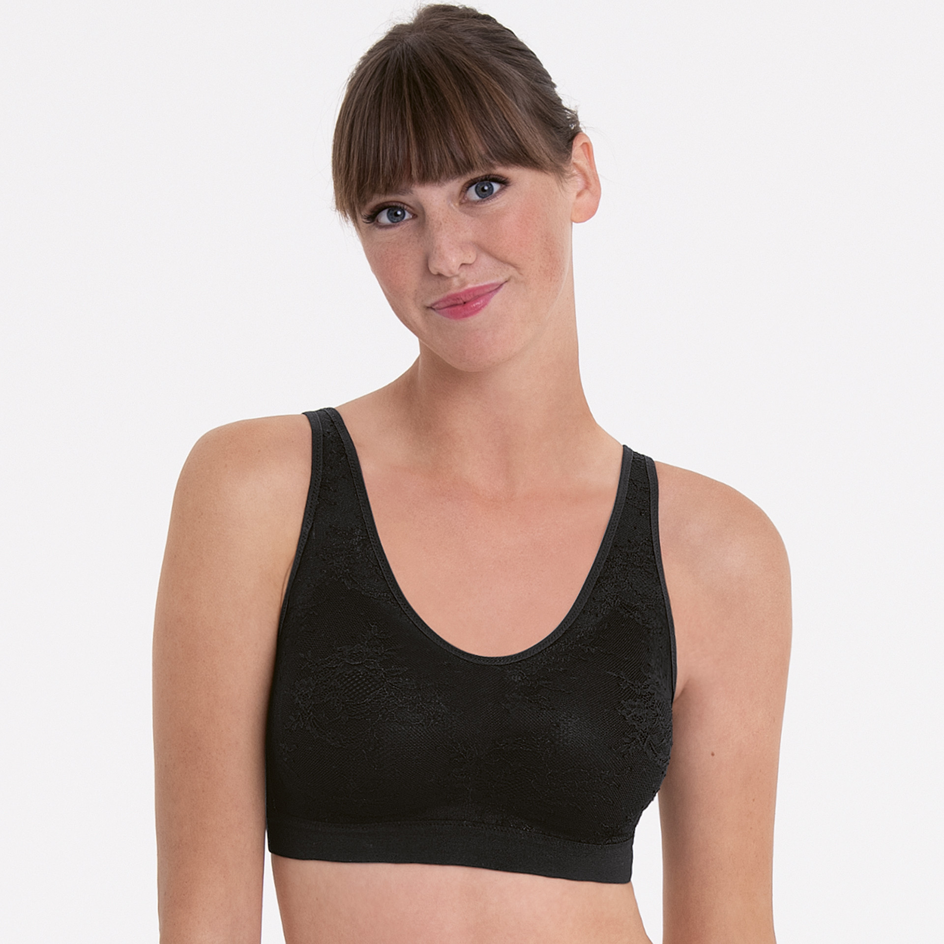 Essential Lace pooperační braletka s pěnovou výztuží 4700X black - Anita Care 001 black XL