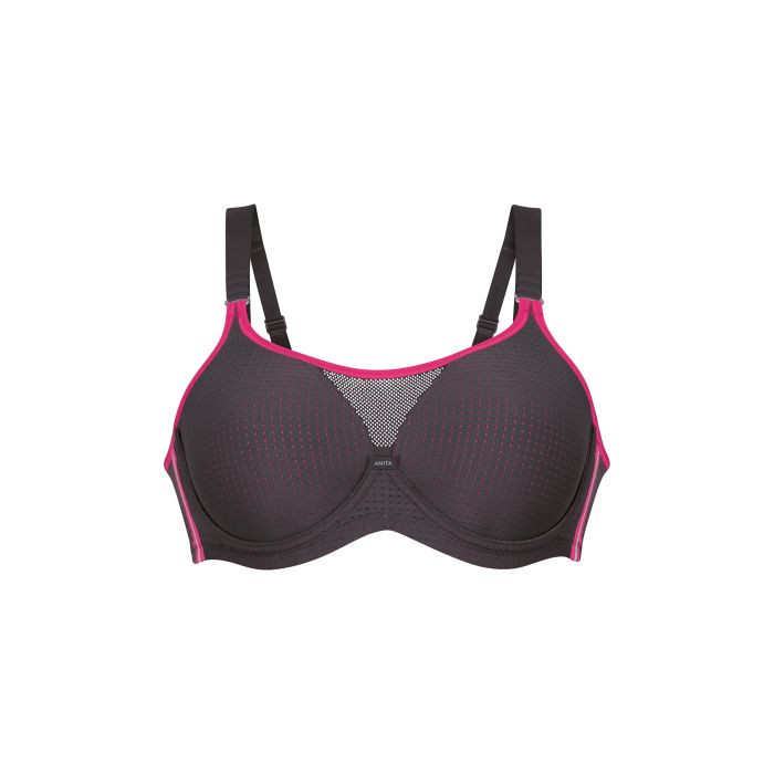 performance wireX sport. podprsenka s kost. nastavitelná ramínka 5599 anthrazit/pink - Active 481 anthrazit/pink 80C