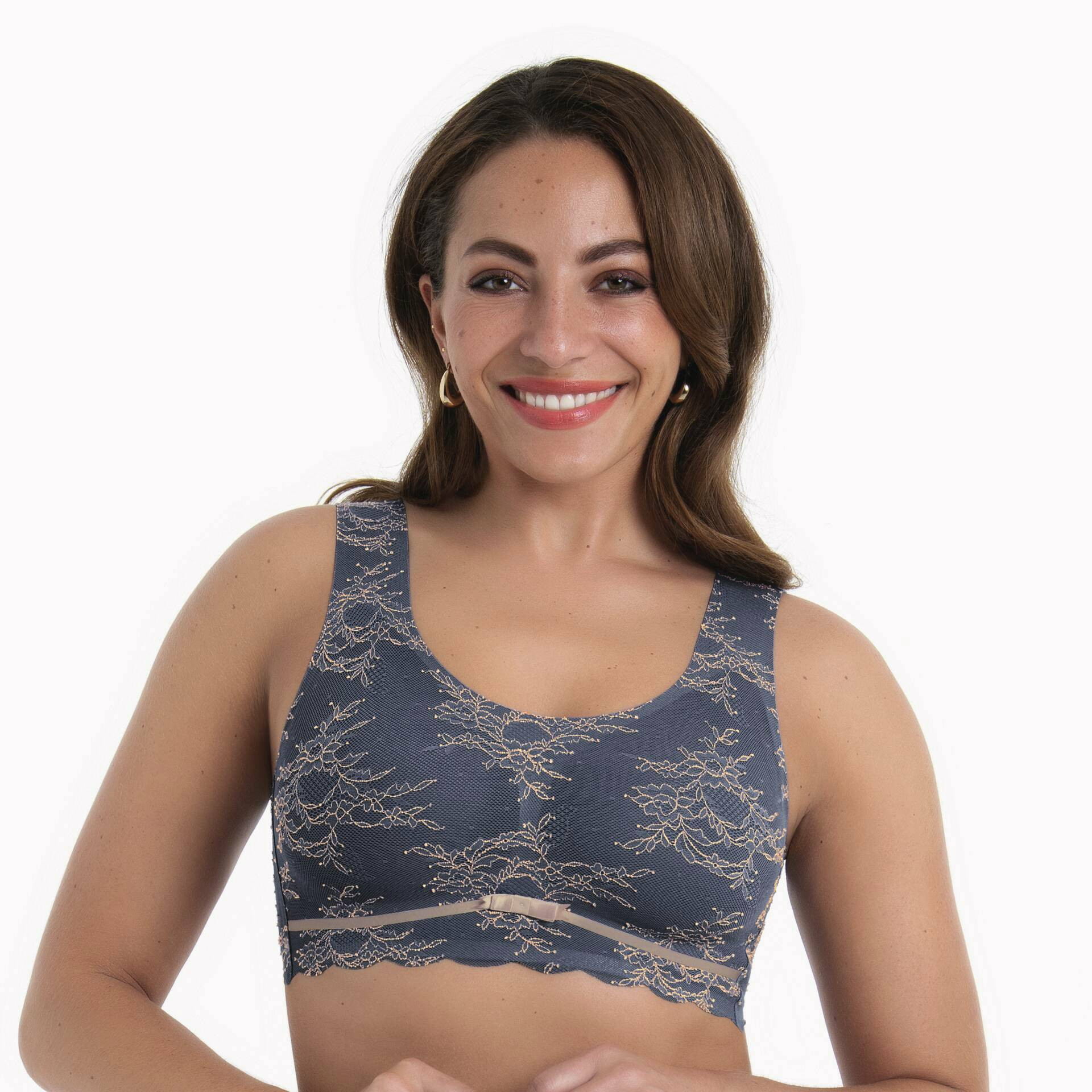 Essential Lace braletka s pěnovou výztuží 5400 grey/rose - Anita Classix 405 grey/rose XS