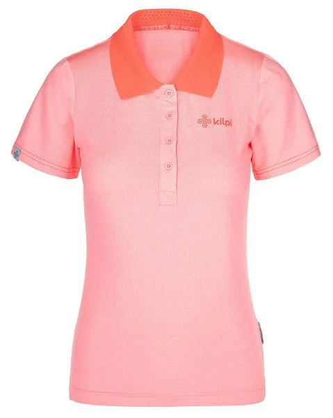 Dámske polo tričko Collar-w light pink - Kilpi 36