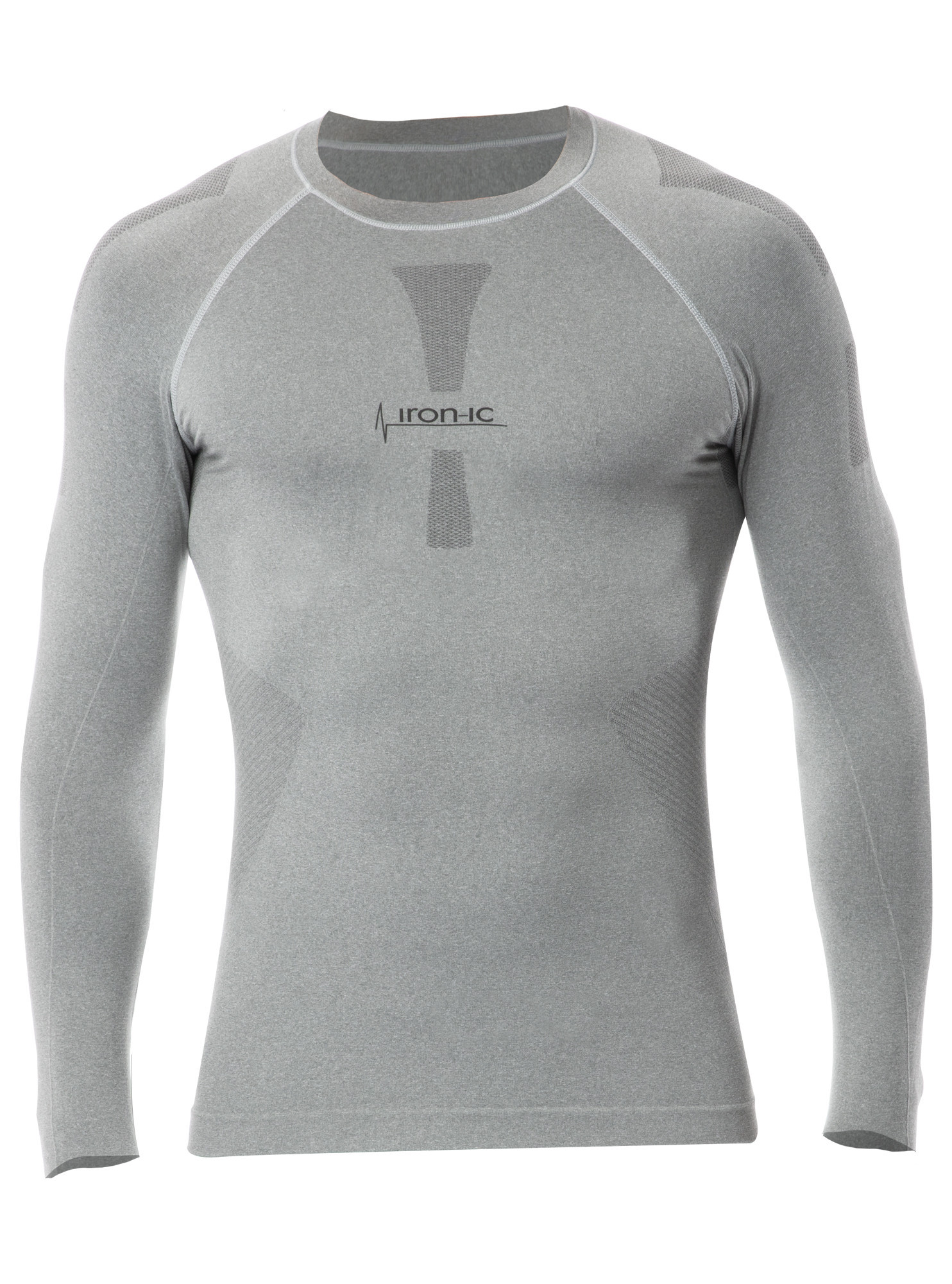 Pánské funkční tričko s dlouhým rukávem šedá Barva: model 15070697 Velikost: L/XL - IRON-IC