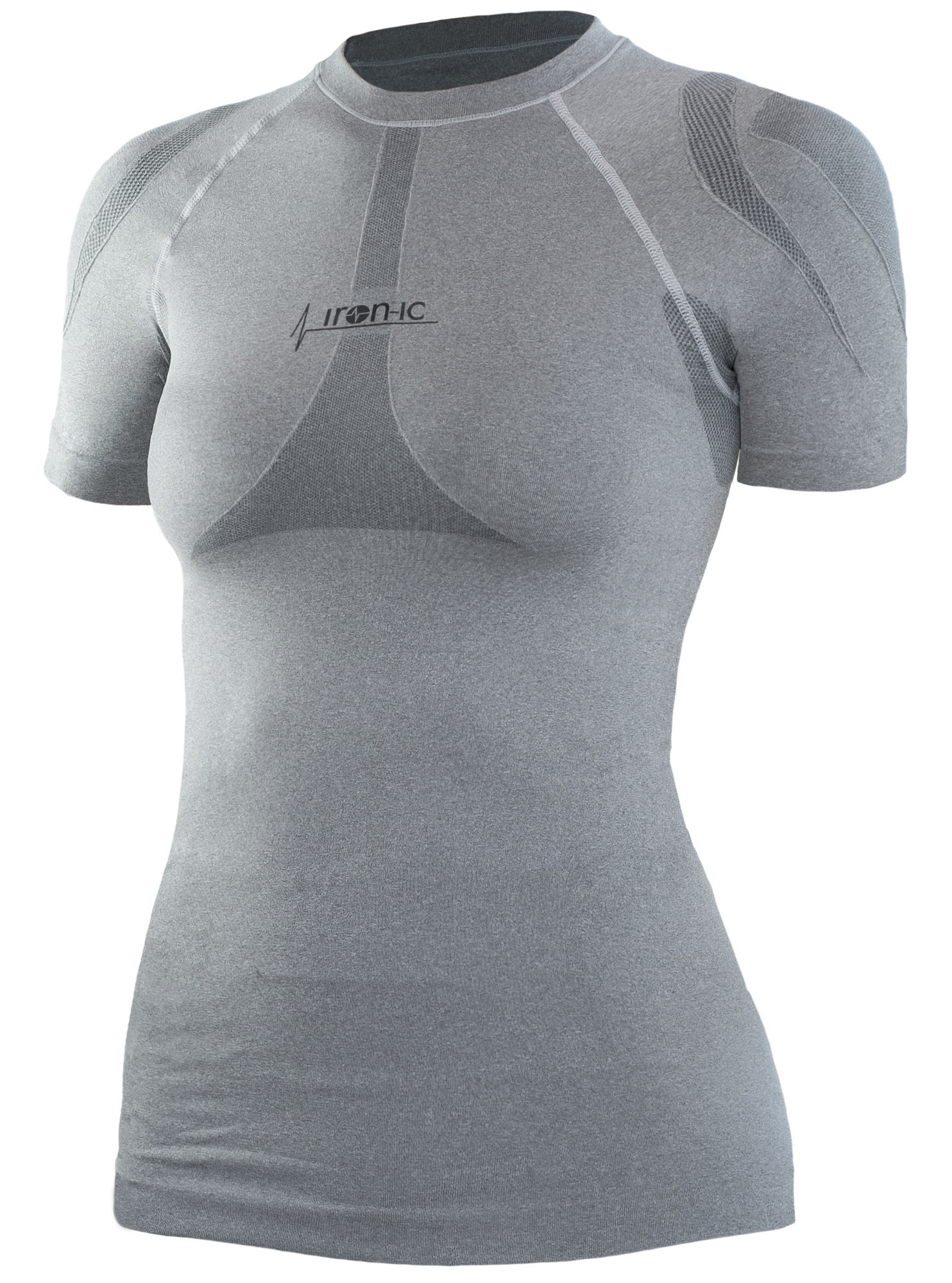 Dámské sportovní tričko s krátkým rukávem šedá Barva: model 15070702 Velikost: L/XL - IRON-IC