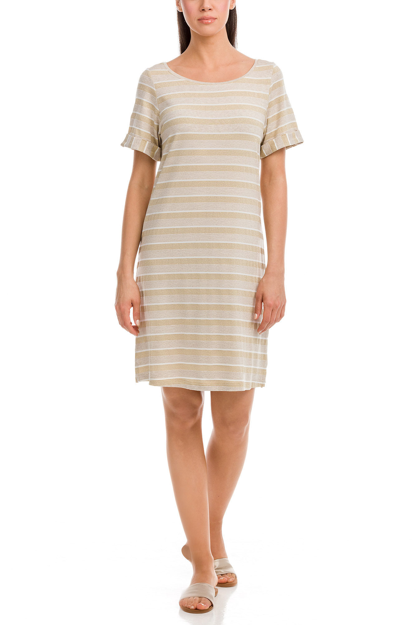 Dámské šaty model 14783040 - Vamp Barva: beige melange, Velikost: L