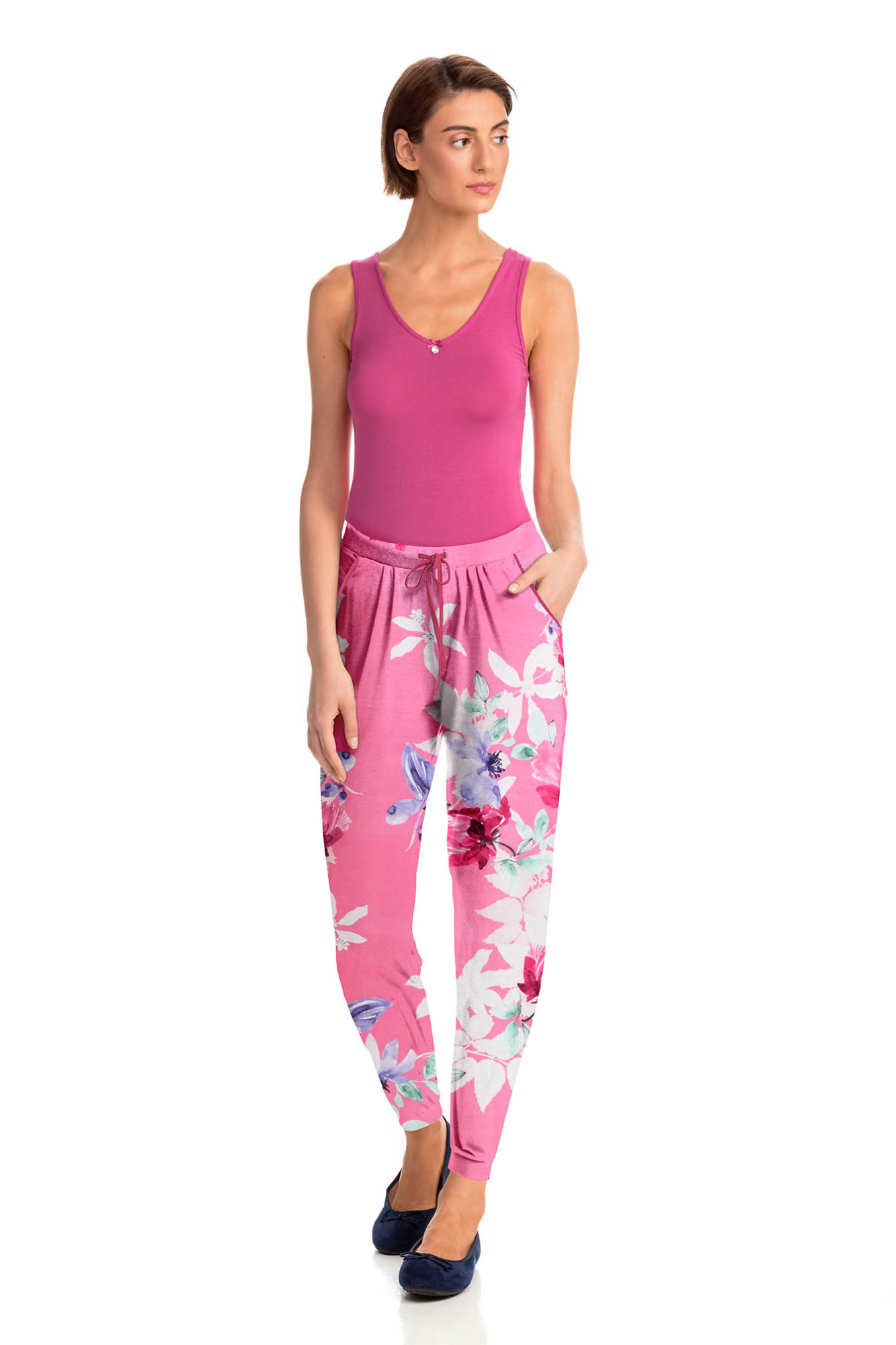 Dámské pyžamové kalhoty model 15130612 - Vamp Barva: fuchsia, Velikost: L