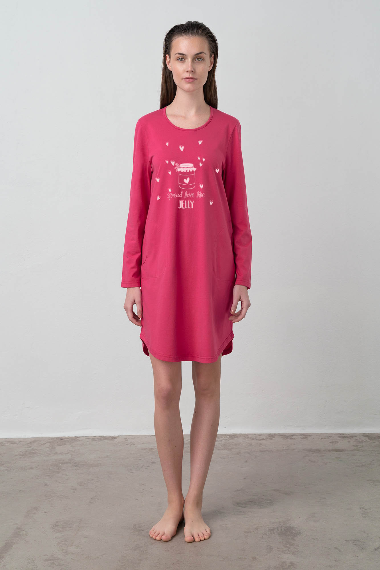 Vamp - Dámská noční košile 15981 - Vamp Barva: pink lulu, Velikost: L