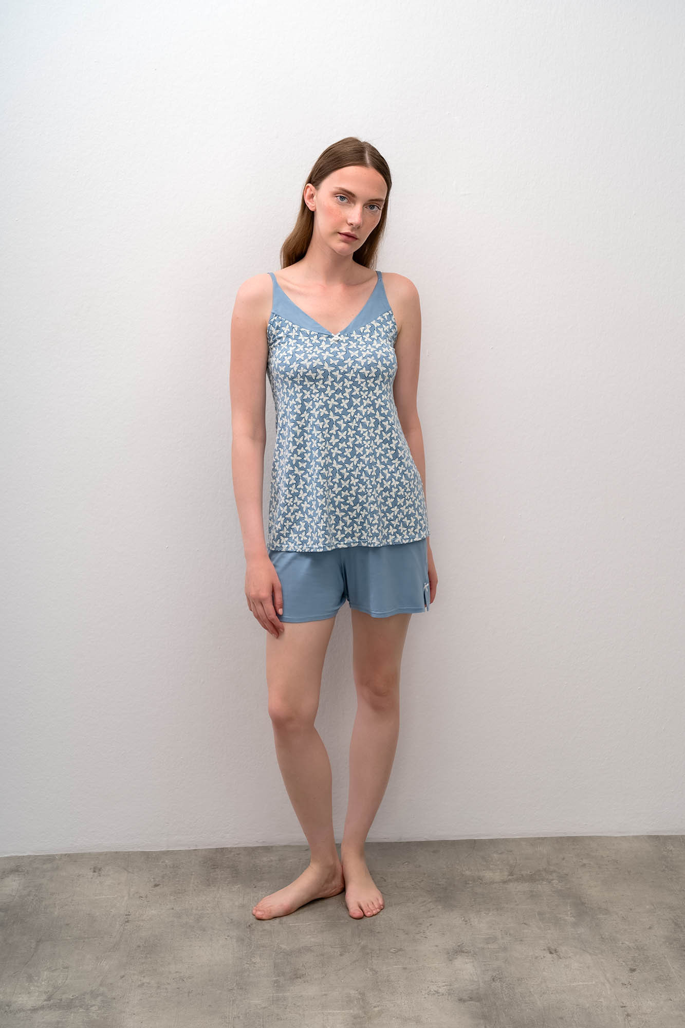Dvoudílné dámské pyžamo model 17160447 - Vamp Barva: blue serene, Velikost: M