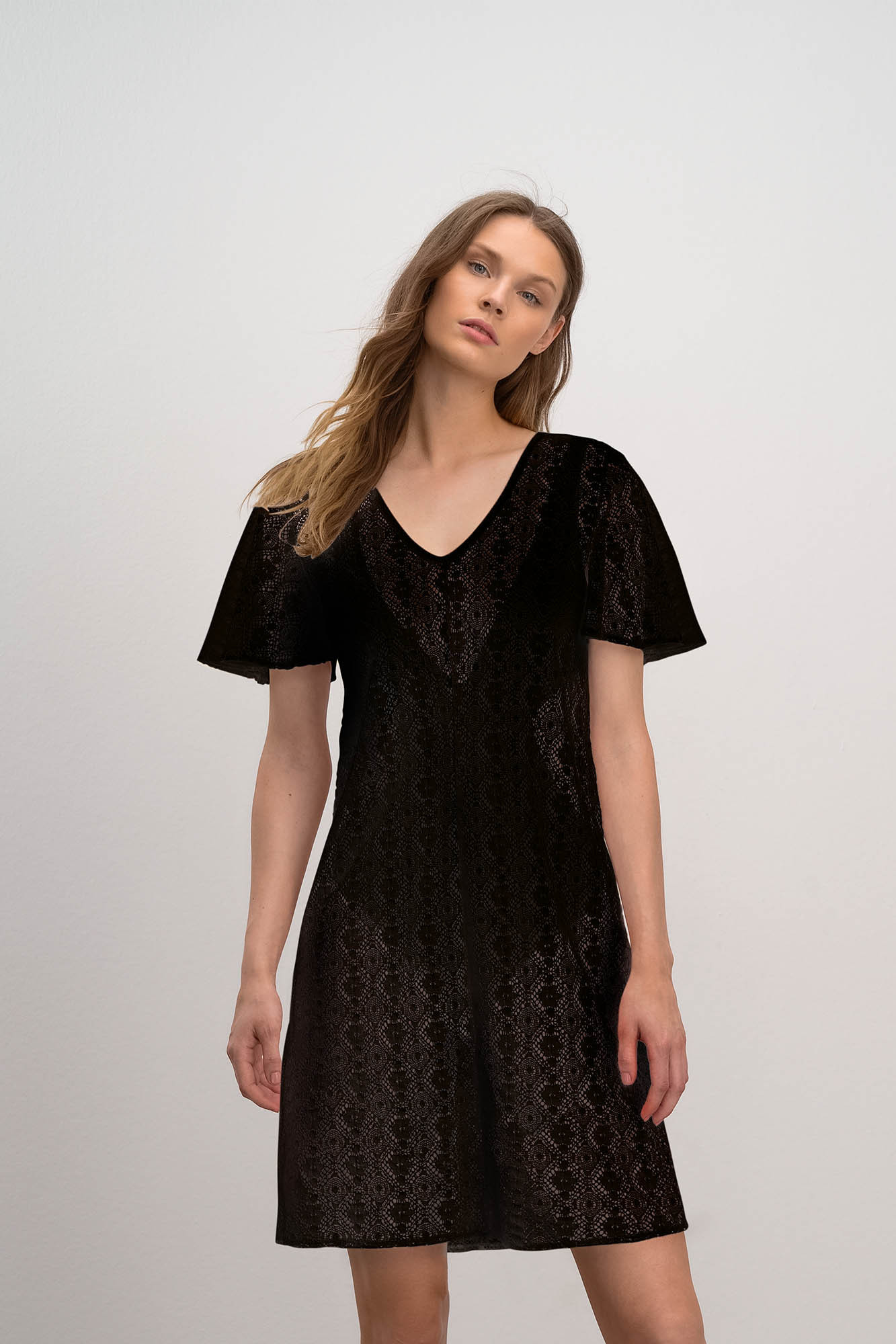 Vamp - Stylové plážové šaty 16541 - Vamp black L