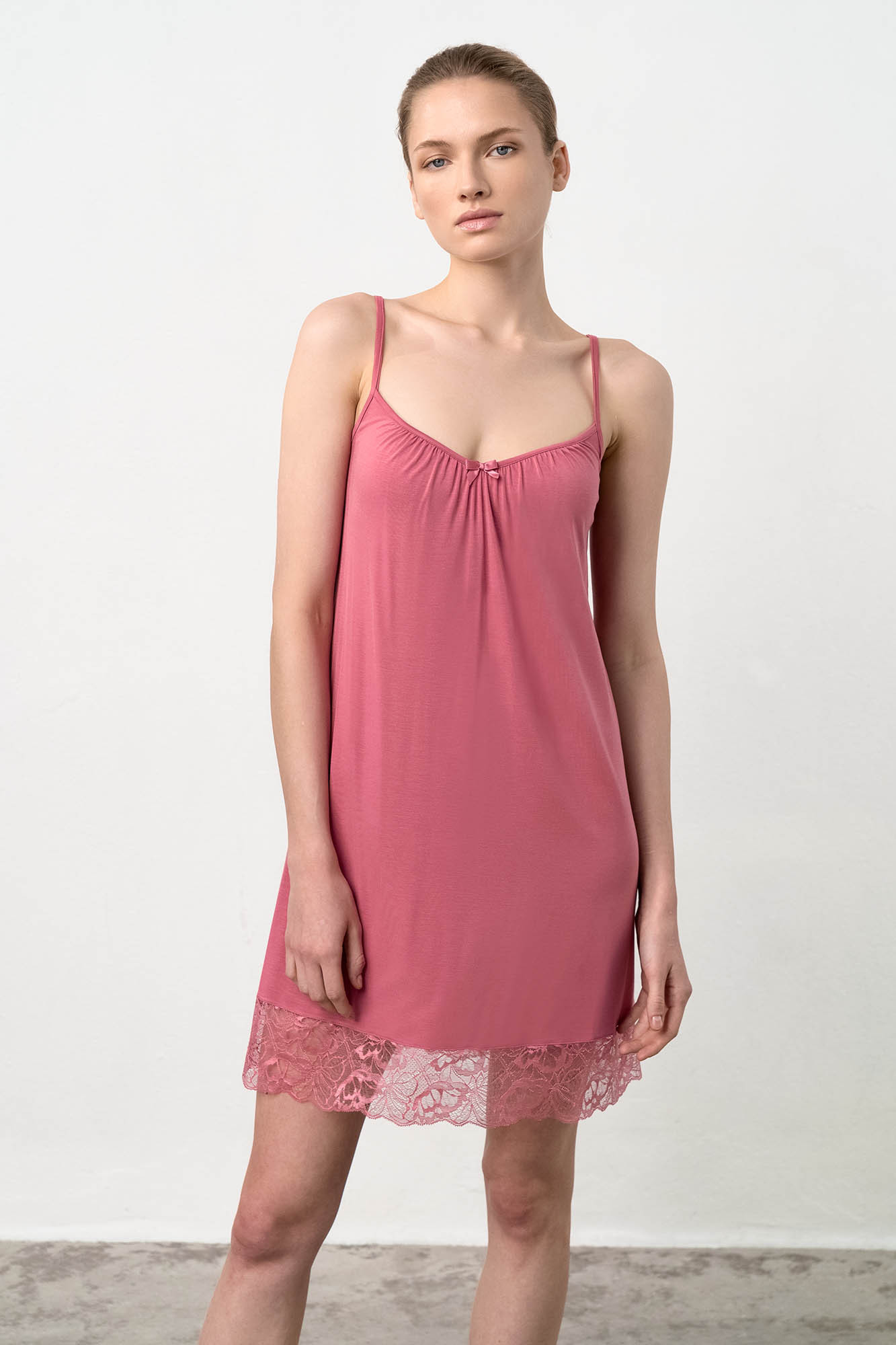 Vamp - Dámská noční košile – Rosa 18034 - Vamp Barva: rose slate, Velikost: S